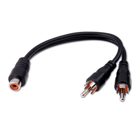 AG3EX Vanco Adapter RCA Jack - 2-RCA Plug 6 In Gold