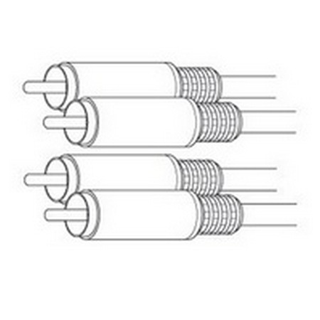 Vanco RCA Patch Cables - Premium Gold Plated OFC Stereo Dual RCA Plugs