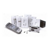 Show product details for AU1012-LA Legrand On-Q LyriQ Single Source 4 Zone Kit with Flush Mount Inputs Light Almond