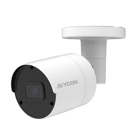 AVC-NPB51F28 AVYCON 2.8mm 30FPS @ 5MP Outdoor IR Day/Night WDR Bullet IP Security Camera 12VDC/PoE - White