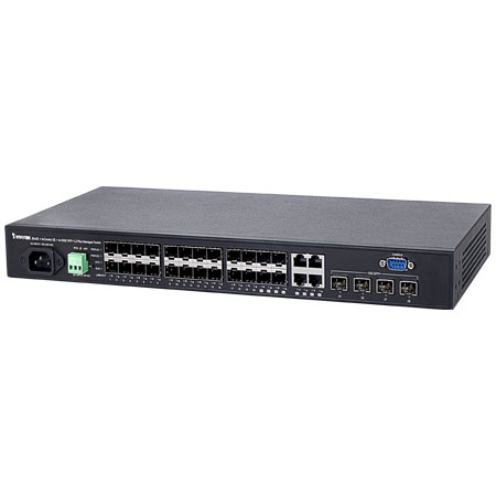 AW-GTS-287A Vivotek 20 Gigabit SFP Ports + 4 Combo Gigabit Ports + 4 10 Gigabit SFP+ Ports L2 Plus Managed Rackmount Ethernet Switch