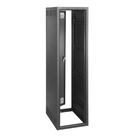 BGR-25SA-32 Middle Atlantic 25 Space (43-3/4") 32" Deep Stand Alone BGR Rack w/ Rear Door - Black Finish