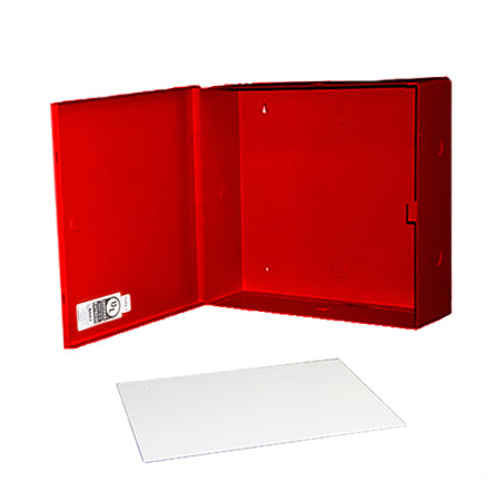 BW-106BPRUL Mier UL Listed NEMA Type 1 Indoor 12" W x 12" H x 4" D Metal Electrical Enclosure - Red w/ Internal Removable 10" W x 10" H Back Panel