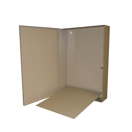BW-109BP Mier NEMA Type 1 Indoor 7.25" W x 12" H x 3.5" D Metal Electrical Enclosure - Beige w/ Internal Removable 7" W x 9" H Back Panel