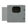 Show product details for BW-124ACEW Mier NEMA Type 4 Outdoor 24" W x 24" H x 12" D Metal Enclosure with Thermostat and AC Unit - Gray w/ Internal Removable 22" W x 22" H Back-Panel - Solid Door with Window