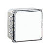 Show product details for BW-L444C Mier UL-50/c-UL Listed NEMA Type 2,3,3R,3S,4,4X,5,12,6/6P Outdoor 4" W x 4" H x 4" D Non-metallic Snap Enclosure - Gray w/ Clear Door