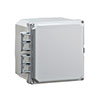 Show product details for BW-L444 Mier UL-50/c-UL Listed NEMA Type 2,3,3R,3S,4,4X,5,12,6/6P Outdoor 4" W x 4" H x 4" D Non-metallic Snap Enclosure - Gray