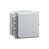 Show product details for BW-L663 Mier UL Listed NEMA Rated Outdoor 6" W x 6" H x 3" D Polycarbonate Electrical Enclosure - Gray - Solid Door