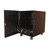 Show product details for BW-RACKCART Mier NEMA Type 1 Indoor 19.25" W x 24" H x 26" D Metal Enclosure Cart with Fan - Black