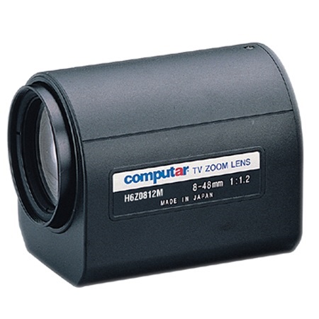H6Z0812M Computar 1/2" C-Mount 8-48mm Motorized Zoom F/1.2 3 Motors