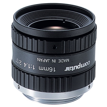 M1614-MP2 Computar 2/3" C-Mount 16mm F/1.4 1.5 Mega-Pixel Locking Iris Lens