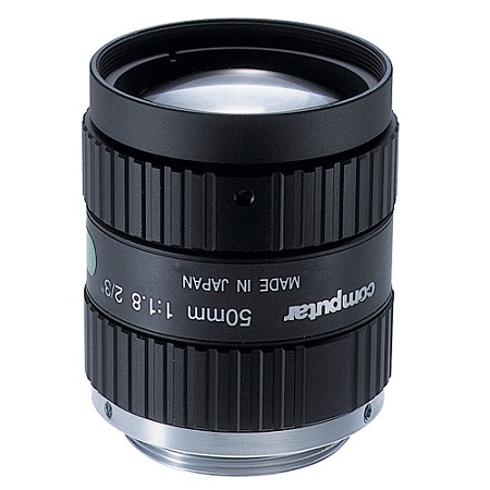 M5018-MP2 Computar 2/3" C-Mount 50mm F/1.8 1.5 Mega-Pixel Locking Iris Lens