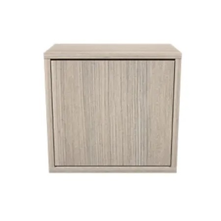 C3C1D2MSTISZP001 Middle Atlantic Pre-Configured C3 1 Bay 25" W x 32" H x 10" D Credenza with Solid Doors - Thermolaminate Surface Material - Ibis