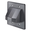 Show product details for CE2BL Arlington Industries 2-Gang Reversible Low-Voltage Cable Entrance Plate - Black