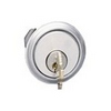 Show product details for CER-KD-12345 Alarm Lock Rim Cylinder for Outside & Inside Key Control - Solid Brass Body Satin Chrome Face - Key to Like