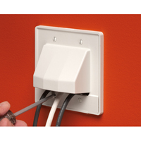 CER2 Arlington Industries 2-Gang Reversible Two-Piece Low-Voltage Cable Entrance Plate