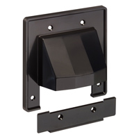 CER2BL Arlington Industries 2-Gang Reversible Two-Piece Low-Voltage Cable Entrance Plate - Black