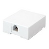 Show product details for CMTJ6 Vanco Jack Phone Surface Mount 6C Ivory