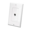 Show product details for CMWP1DW Vanco Wall Plate Phone Jack Decor 4C White