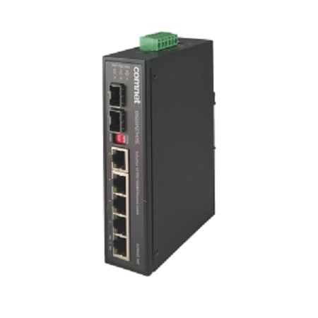 CNGE6FX2TX4POE Comnet 10/100/1000 Mbps Gigabit Switch with PoE