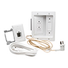 Show product details for CPT306W-V1 Legrand On-Q In-Wall TV Power and Cable Management Kit - White