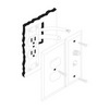 Show product details for CWP59ACTW Vanco Wall Plate Phone / Coax / Electrical 4C White