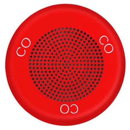 ELFHNRC-CO Cooper Wheelock Eaton Eluxa Low Frequency Sounder, Ceiling, Red, CO, 24V Indoor