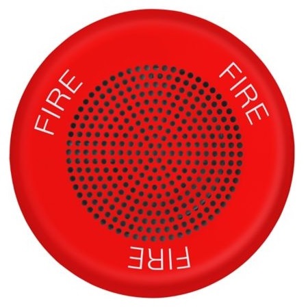 ELFHNRC Cooper Wheelock Eaton Eluxa Low Frequency Sounder, Ceiling, Red, FIRE, 24V Indoor