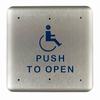 Show product details for 946P475-MO x 32D Dormakaba Rutherford Controls 4.75" Square Plate with Push to Open Text, Momentary x 32D
