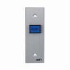 Show product details for 970N-B-MA-05-40 Dormakaba Rutherford Controls Narrow Maintained Action Tamper-proof Illuminated Request-To-Exit Button Brushed Anodized Dark Bronze Faceplate 12VDC - Blue Cap