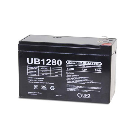 UB1280/F1 UPG D5743 Rechargeable SLA Battery 12 Volts/8Ah - F1 Terminals
