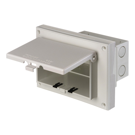 DBHR151W Arlington Industries 1-Gang White Horizontal for 5/8" Lap