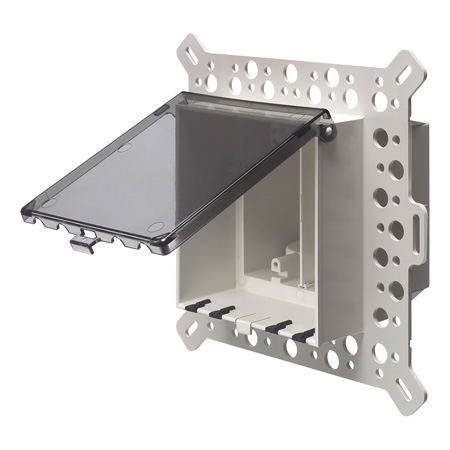 DBVM2C Arlington Industries 2-Gang Clear Cover Masonary