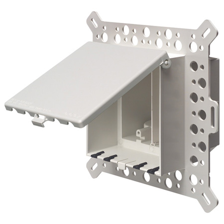 DBVM2W Arlington Industries 2-Gang White Cover Masonary