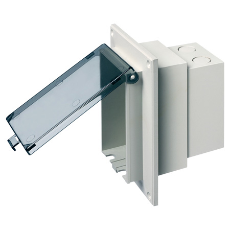 DBVR1C Arlington Industries 1-Gang Clear O/D Receptacles Box