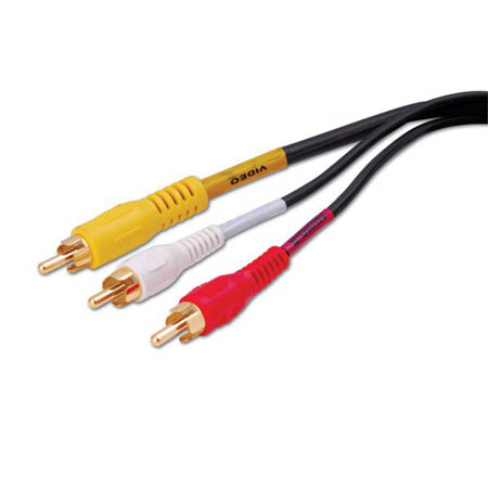 DKE3FTX Vanco Cable RCA Triple Composite 3ft