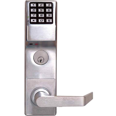 DL3500DBR-10B Alarm Lock Trilogy Electronic Digital Mortise Locks - Straight lever deadbolt function Right Hand - Duronodic Finish