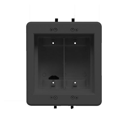DVFR2BL Arlington Industries Double Gang Inset Outlet Black