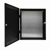 Show product details for E4M LifeSafety Power 20" W x 24" H x 6.5" D Steel Electrical Enclosure - Black with Mercury Back Plate