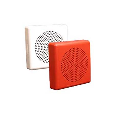 E50-R Cooper Wheelock 2W SPKR,SQ,SEMI FLUSH,WALL,24VDC,RD