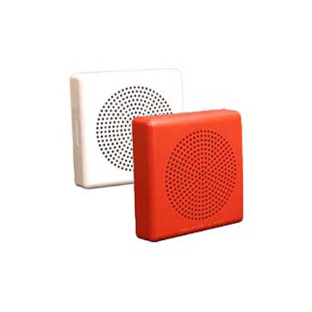 E50-W Cooper Wheelock 2W SPKR,SQ,SEMI FLUSH,WALL,24VDC,WHT