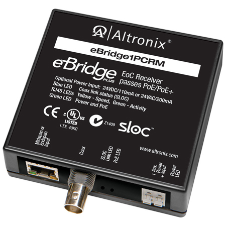 EBRIDGE1PCRM Altronix IP and PoE+ Over Coax Receiver