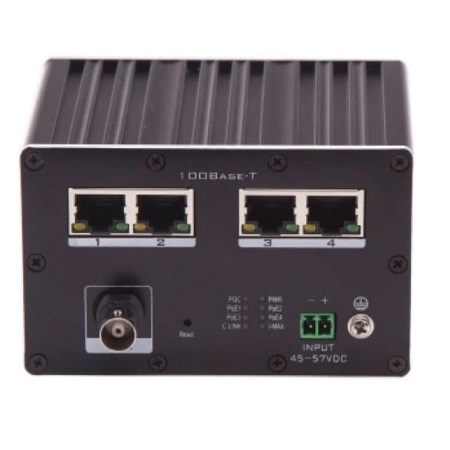 EECF1-LS4-T-WN-B KBC Networks 4 Channel Industrial Ethernet Over Coax Transmitter