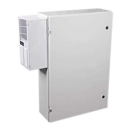 EM362408A STI UL Listed 36" H x 24" W x 8" D Metal Electrical Enclosure with AC/Heater - No Window