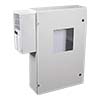 Show product details for EM362408WA STI UL Listed 36" H x 24" W x 8" D Metal Electrical Enclosure with AC/Heater and Window