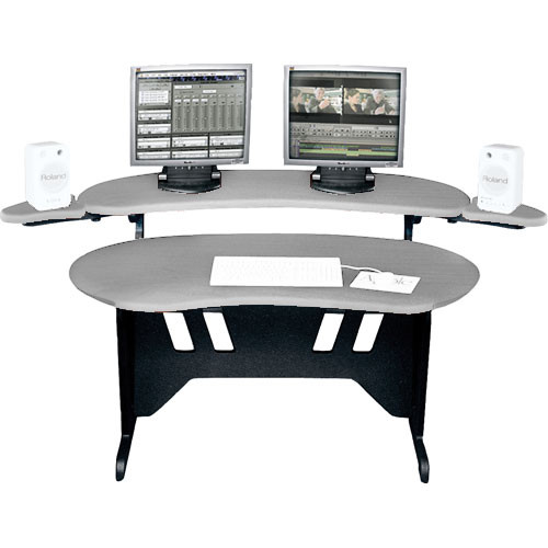 ES-PS Middle Atlantic 60 Inch Edit Center Desk with Overbridge (Pepperstone)