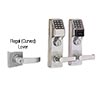 Show product details for ETDL27R1G/26DV99 Alarm Lock Exit Trim Lock - Regal (Curved) Lever with Keypad - Satin Chrome Finish