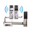 Show product details for ETPDNS1G-26DNS8 Alarm Lock Networx Exit Trim Lock - Straight Lever with Keypad & Proximity - Satin Chrome Finish
