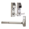 Show product details for ETPLS-26D Alarm Lock Exit Trim Lock - Straight Lever w/ Proximity - Satin Chrome Finish
