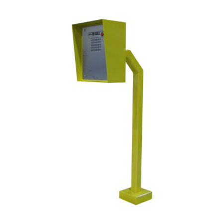 ETP-GP-C Talk-A-Phone Gooseneck Pedestal Mount for Cars Standard is Painted Yellow